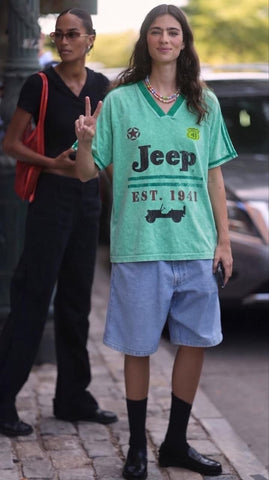 PRE ORDER! Vintage stiliaus oversized „JEEP" marškinėliai