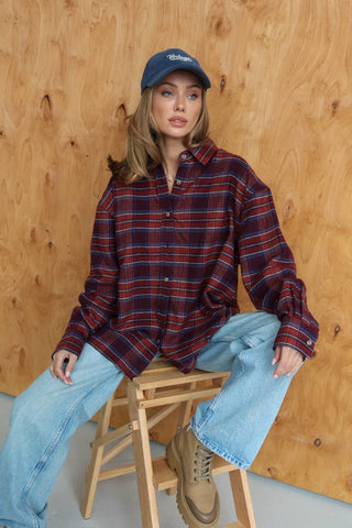 PRE ORDER Įvairių spalvų languoti marškiniai moterims - Plaid shirts for women