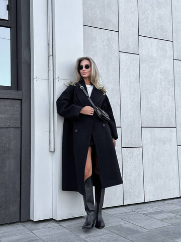 “Classic” Paltas su vilna moterims - Wool Coat for women