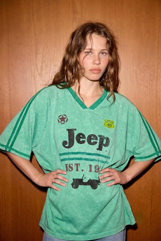 PRE ORDER! Vintage stiliaus oversized „JEEP" marškinėliai