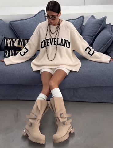 Medvilnės megztinis "CLEVELAND" įvairių spalvų