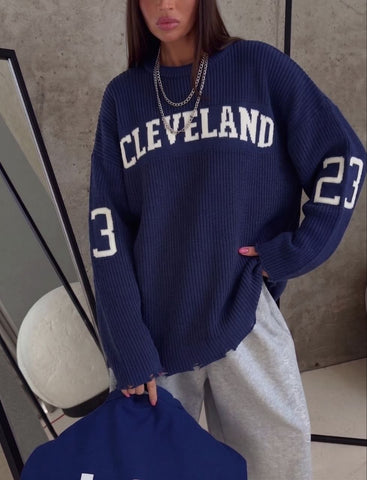 Medvilnės megztinis "CLEVELAND" įvairių spalvų