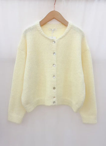 Įvairių spalvų švelnus vilnos kardiganas su sagutėmis moterims - all colors sweaters for women