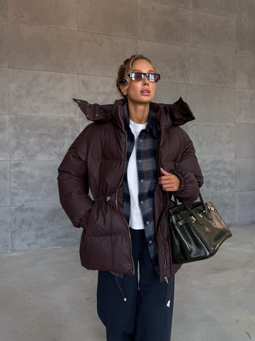 Šilta žieminė striukė su eko pūku - puffer jackets in eco down