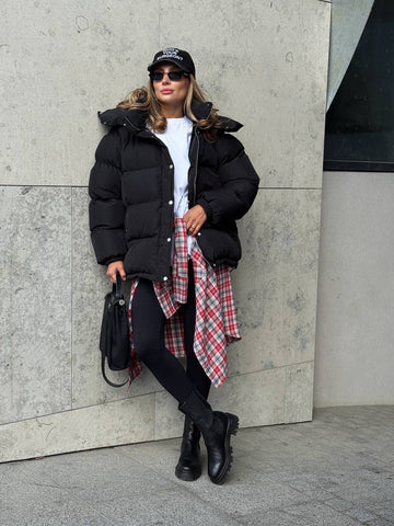 Šiltos žieminės striukės su eko pūku - puffer jackets in eco down