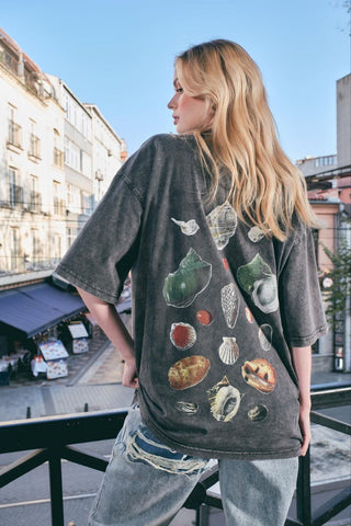 PIRK 1 ir 2 kainuos 9,90 eur!Oversized marškinėliai ĮVAIRIAIS UŽRAŠAIS Bestseller