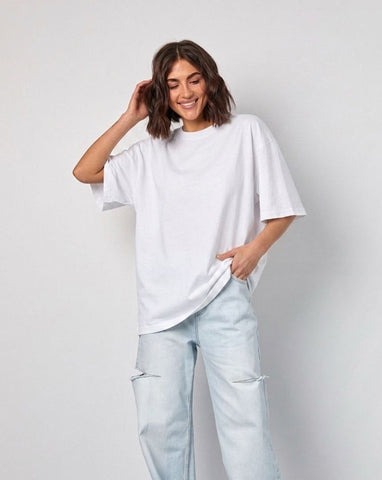 PRE ORDER! Oversized baziniai marškinėliai | Balta ir Juoda