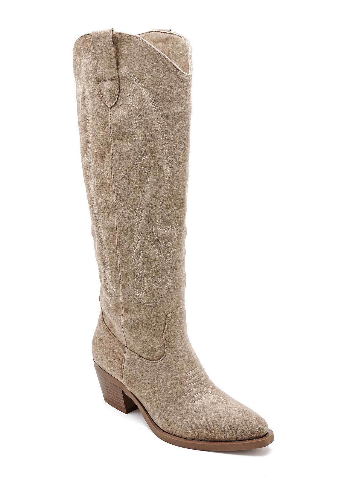 NAUJIENA! Kreminiai Kaubojiški batai moterims - Sand Cowboy boots