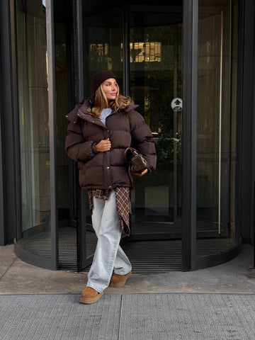 Šiltos žieminės striukės su eko pūku - puffer jackets in eco down