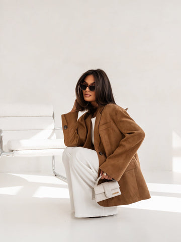 Premium quality verstos odos švarkas moterims - premium quality suede jacket for women
