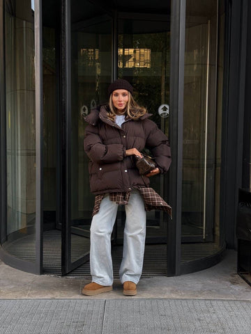 Šiltos žieminės striukės su eko pūku - puffer jackets in eco down