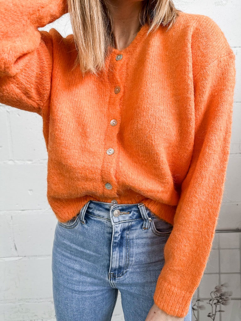 Įvairių spalvų švelnus vilnos kardiganas su sagutėmis moterims - all colors sweaters for women