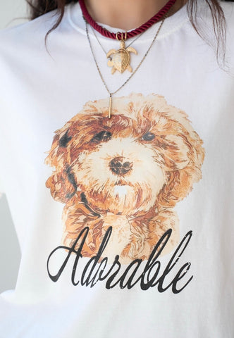 Marškinėliai su pudeliu - Adorable