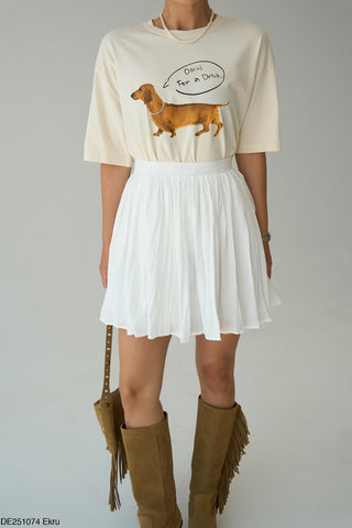 Klostuotas milky sijonas - milky skirt