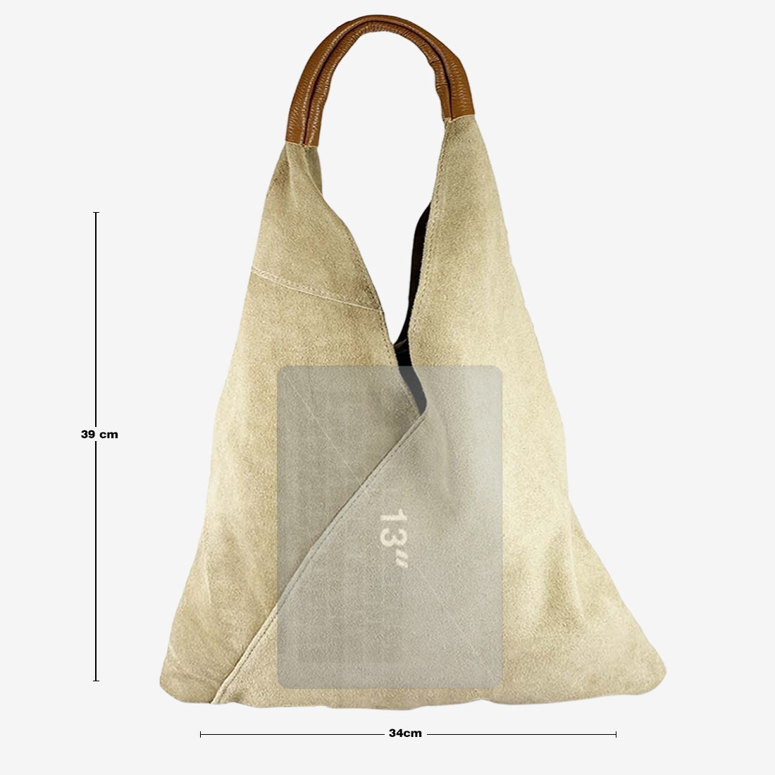 Verstos odos krepšiai/rankinės - Suede leather Tote Bags