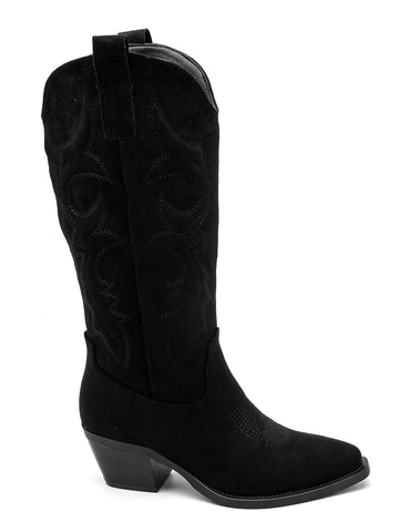 Juodi Kaubojiški batai moterims - Black Cowboy boots - Jonyk