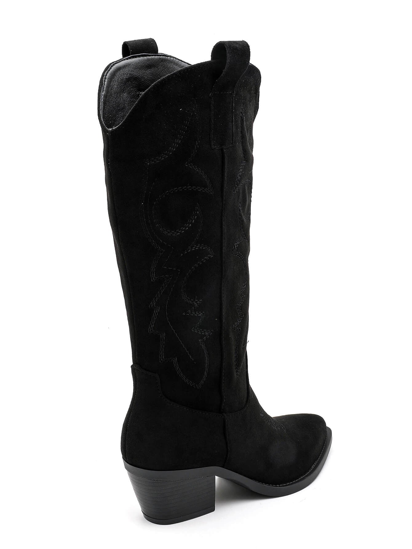 Juodi Kaubojiški batai moterims - Black Cowboy boots - Jonyk