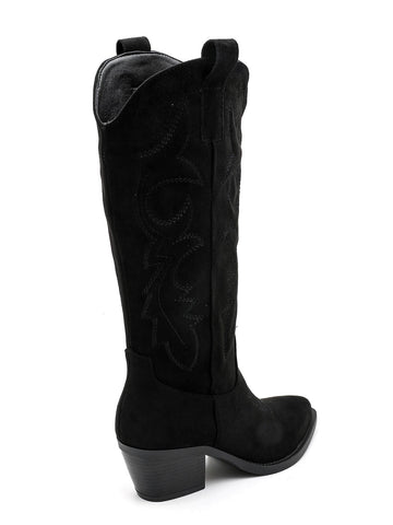 Juodi Kaubojiški batai moterims - Black Cowboy boots - Jonyk