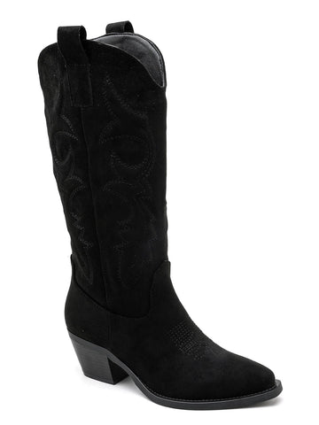 Juodi Kaubojiški batai moterims - Black Cowboy boots - Jonyk