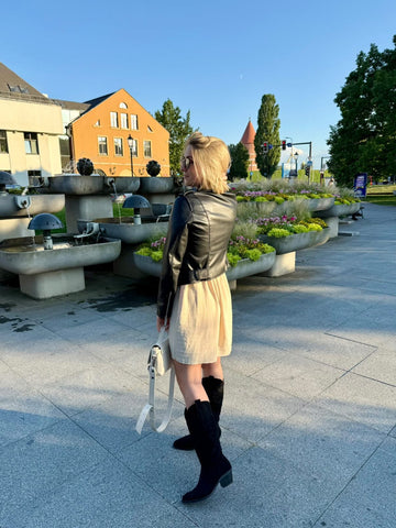 Juodi Kaubojiški batai moterims - Black Cowboy boots - Jonyk