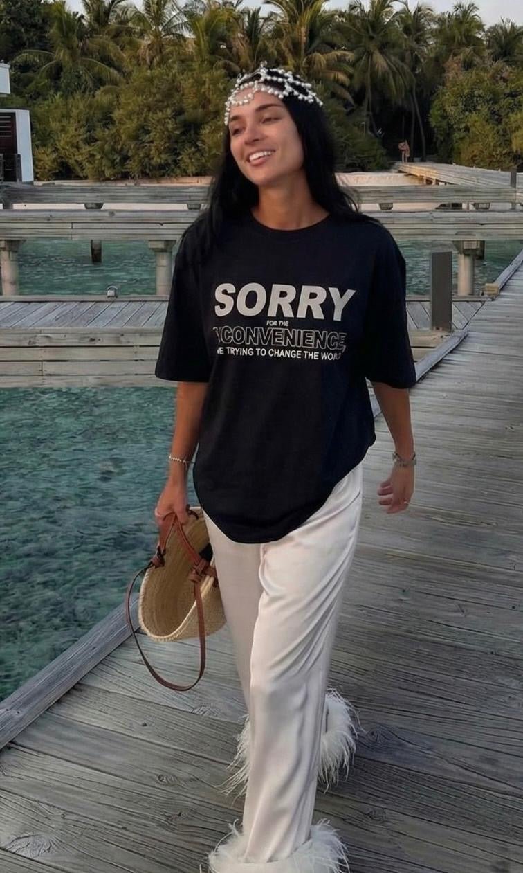 Oversized „SORRY" marškinėliai - Jonyk