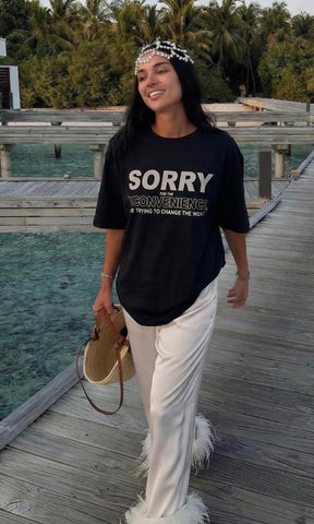 Oversized „SORRY" marškinėliai - Jonyk