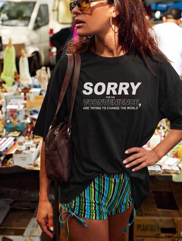 Oversized „SORRY" marškinėliai - Jonyk