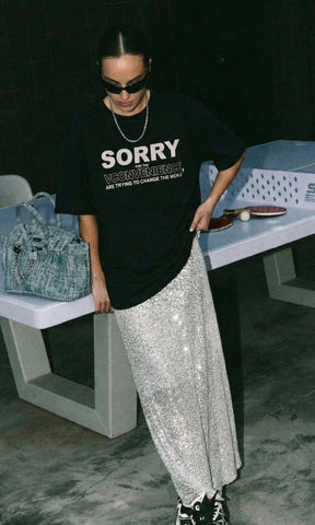 Oversized „SORRY" marškinėliai - Jonyk