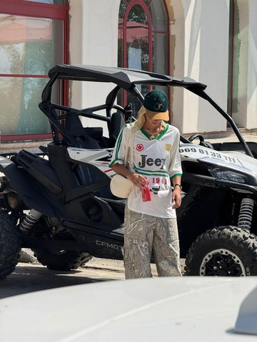Vintage stiliaus oversized „JEEP" marškinėliai - Jonyk